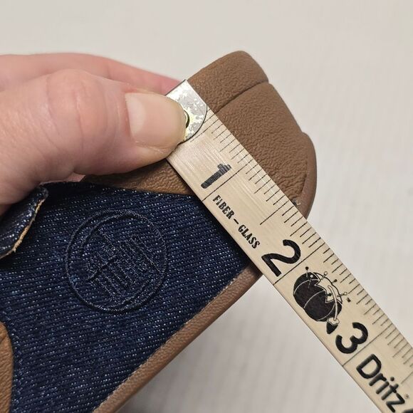 NOT FOR SALE FitFlop The Skinny Denim Toe-Post Thong Sandals in Blue Size 7 - Picture 8 of 8